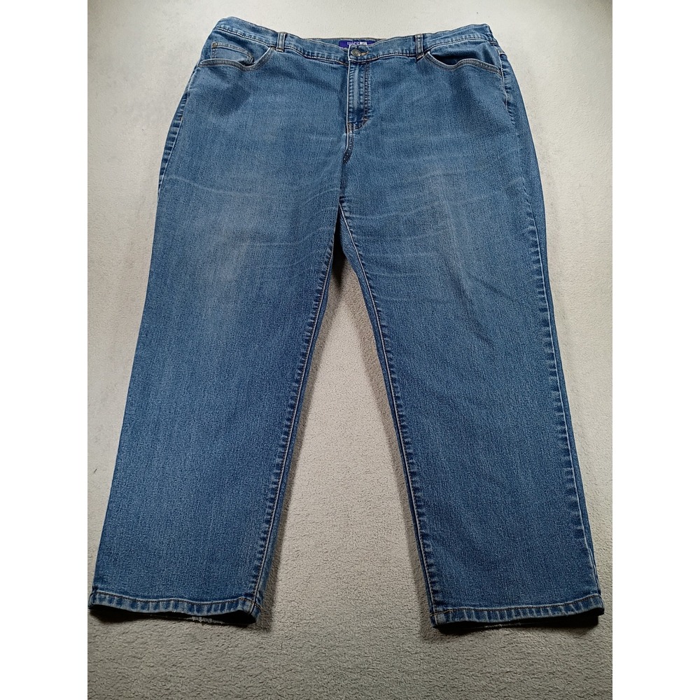 Catherines Womens Right Fit Jeans Blue 22W Moderately Curvy Stretch Denim